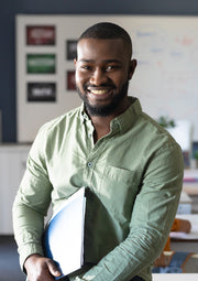 black man smiling