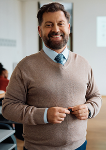 man smiling