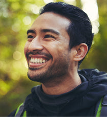 happy man smiling
