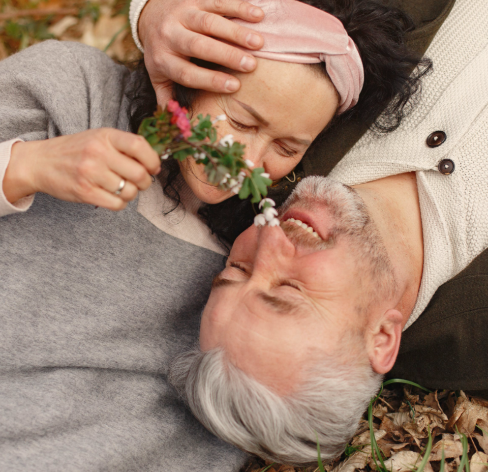 Old Couple Laughing Together