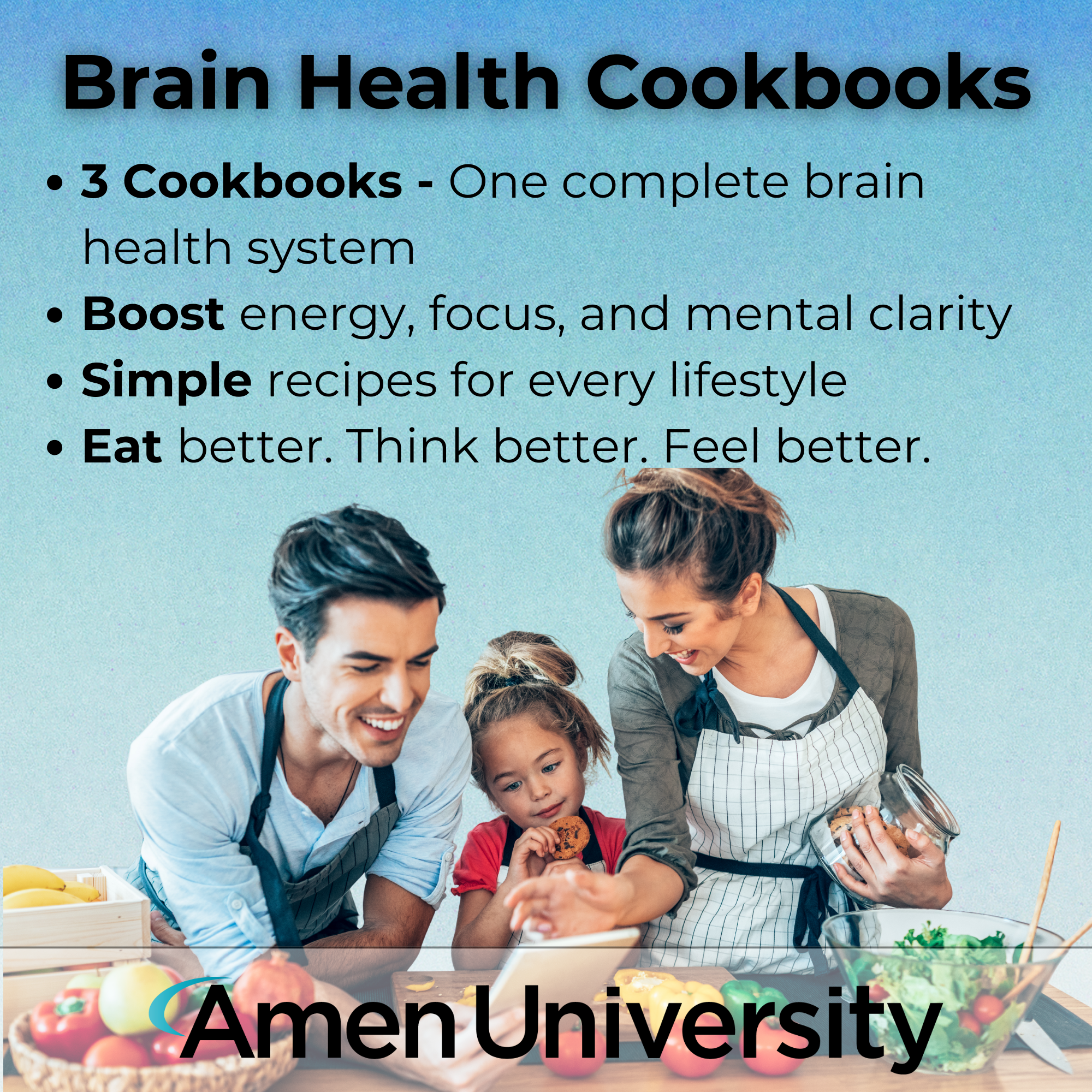 Brain Health Cookbook Trio