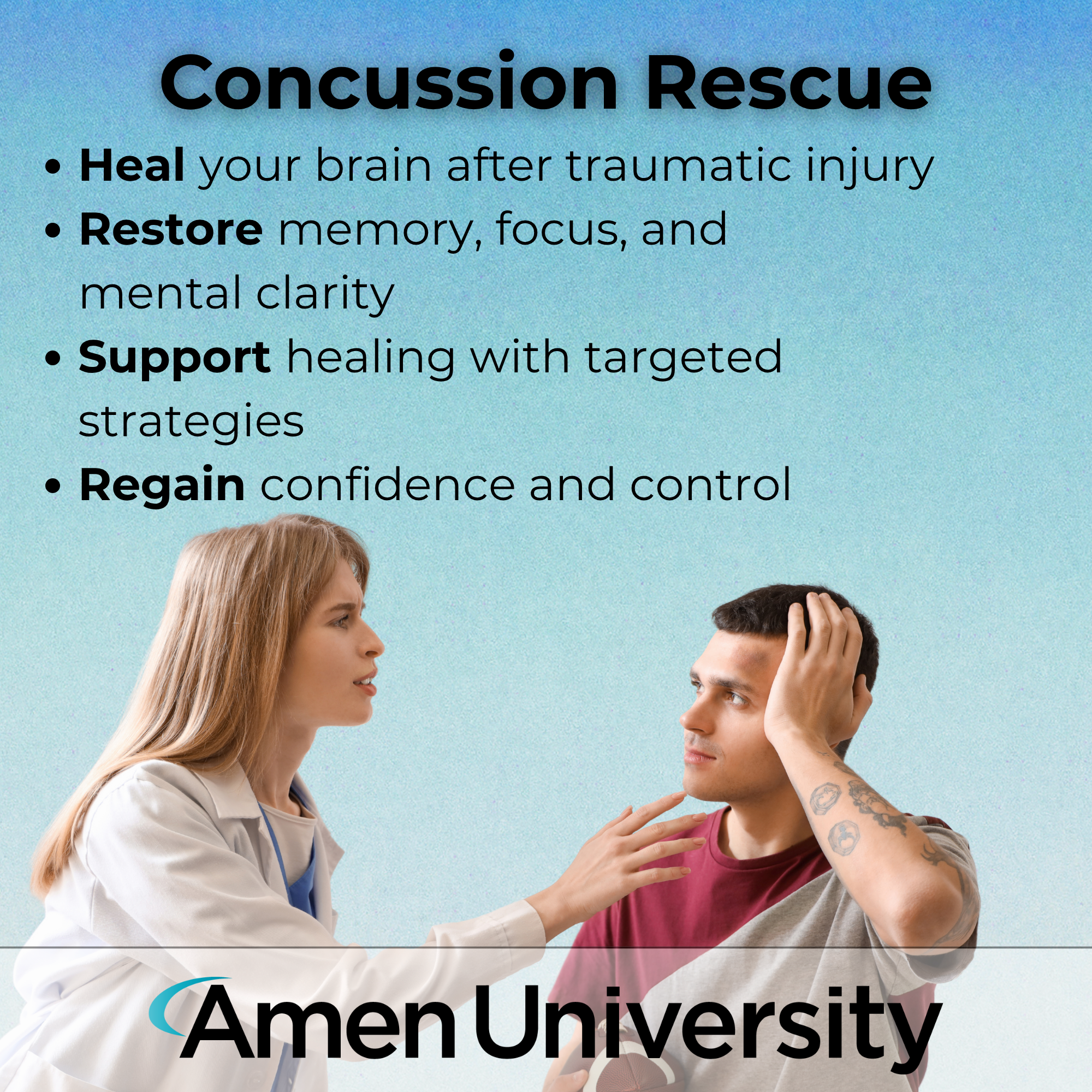 Concussion Rescue: Recover from Concussions and Traumatic Brain Injury, Improve Brain Function, Memory, and Focus, and Protect Your Brain for the Future