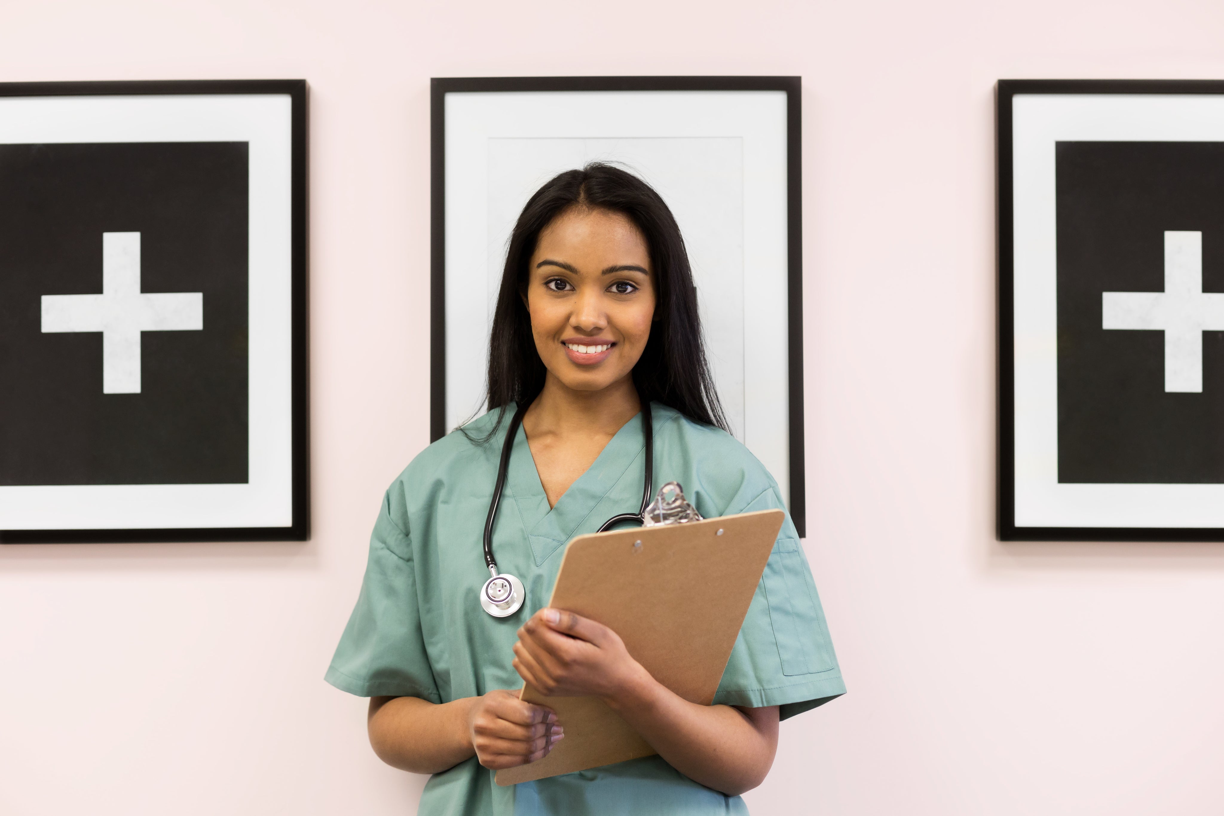 Clinician reviewing a brain-health assessment